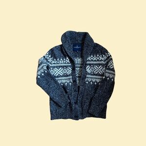 American Eagle Outfitters Black and White Cardigan Sweater
